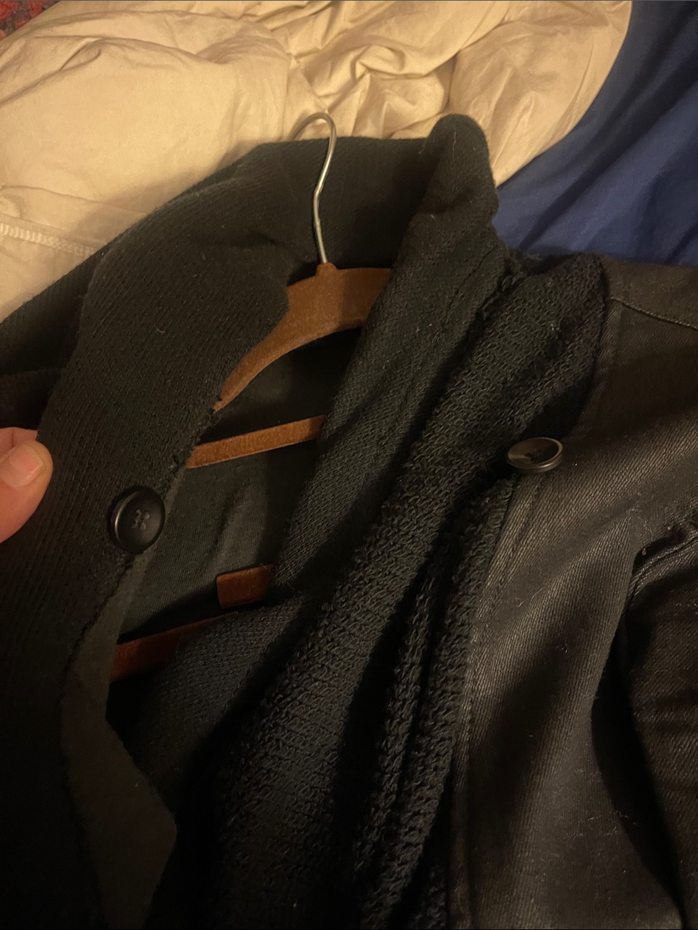 Super Cool, Free People Coated Black Denim Jacket. - Picture 4 of 7